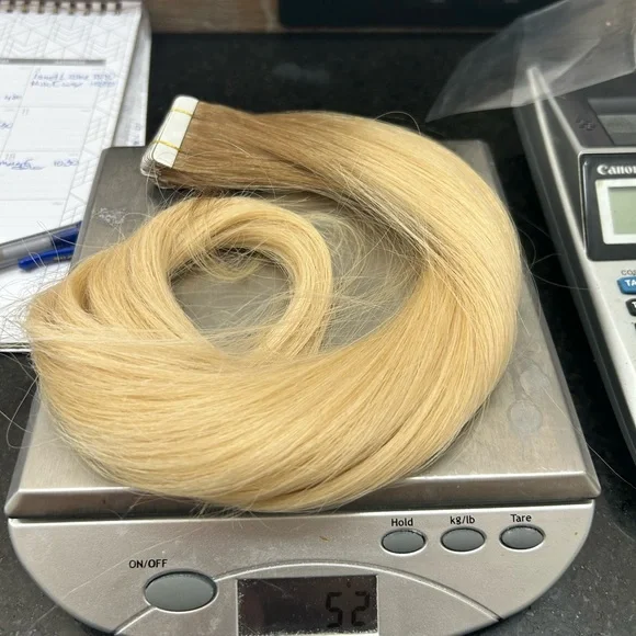 Remy Human Hair Tape-In Extensions 18” Straight,ombre(#T10/20)20pcs 50gBrand New - Picture 4 of 5